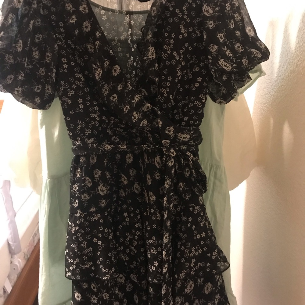 Topshop  ruffle tea dress - petite xs -like new